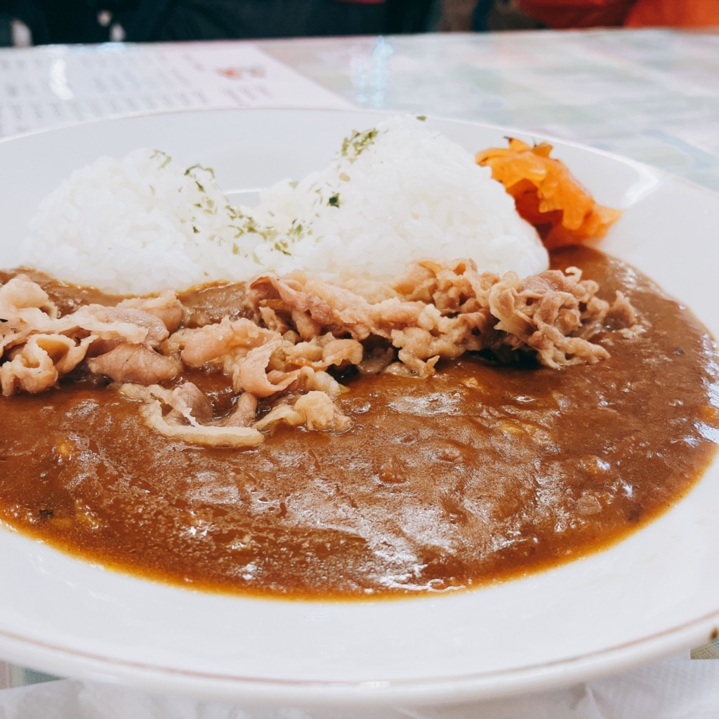 ユーザーが投稿した筑波山牛肉カレーの写真 - 実際訪問したユーザーが直接撮影して投稿した筑波うどん仲の茶屋の写真