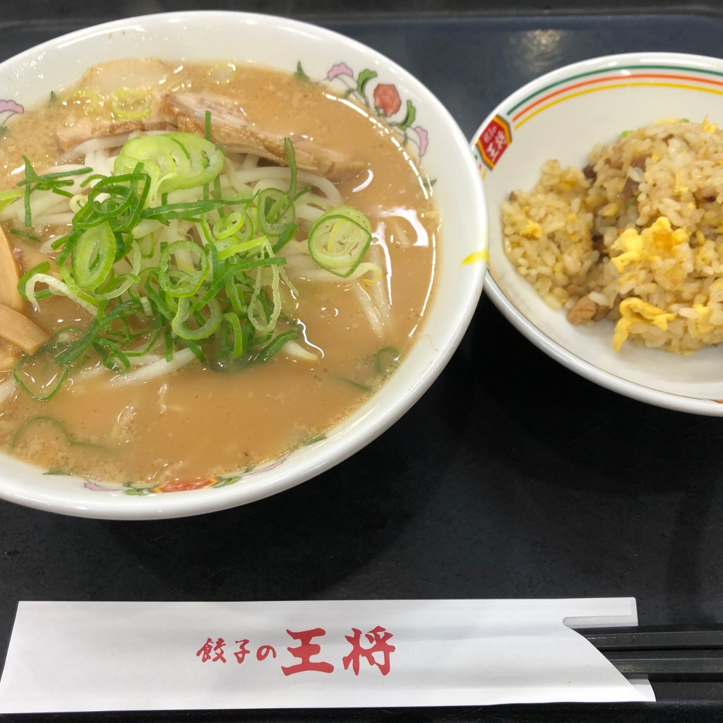 ユーザーが投稿した餃子の王将ラーメンセットの写真 - 実際訪問したユーザーが直接撮影して投稿した花井餃子餃子の王将 野田店の写真