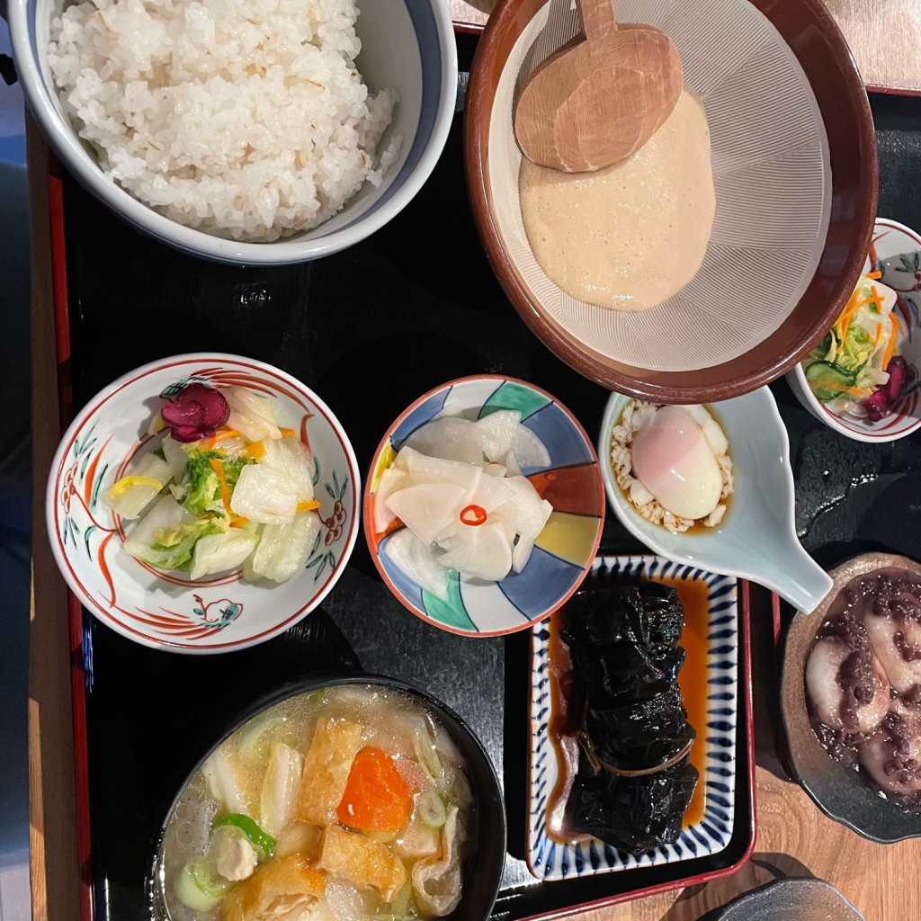 ユーザーが投稿した麦とろめし定食の写真 - 実際訪問したユーザーが直接撮影して投稿した熱海町安子島うどん鞍手茶屋 中山峠店の写真