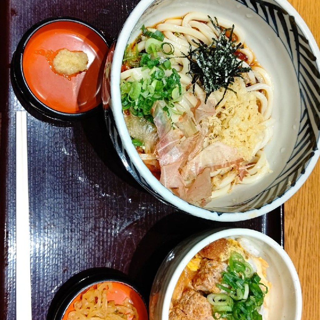 ユーザーが投稿したかつ丼定食の写真 - 実際訪問したユーザーが直接撮影して投稿した用賀うどん自家製麺 杵屋 用賀SBS店の写真