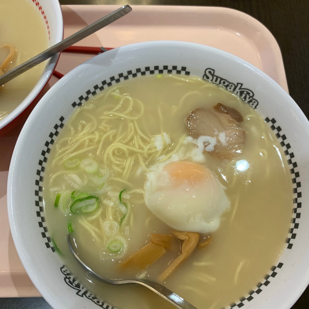 ユーザーが投稿した玉子入ラーメンの写真 - 実際訪問したユーザーが直接撮影して投稿した那加萱場町ラーメン専門店スガキヤ 各務原イオンモール店の写真