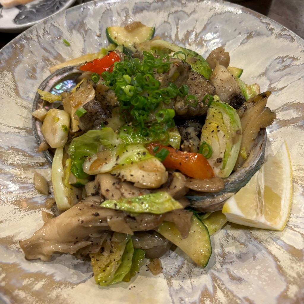 ユーザーが投稿したあわびステーキの写真 - 実際訪問したユーザーが直接撮影して投稿した恵比寿南魚介 / 海鮮料理焼貝あこやの写真