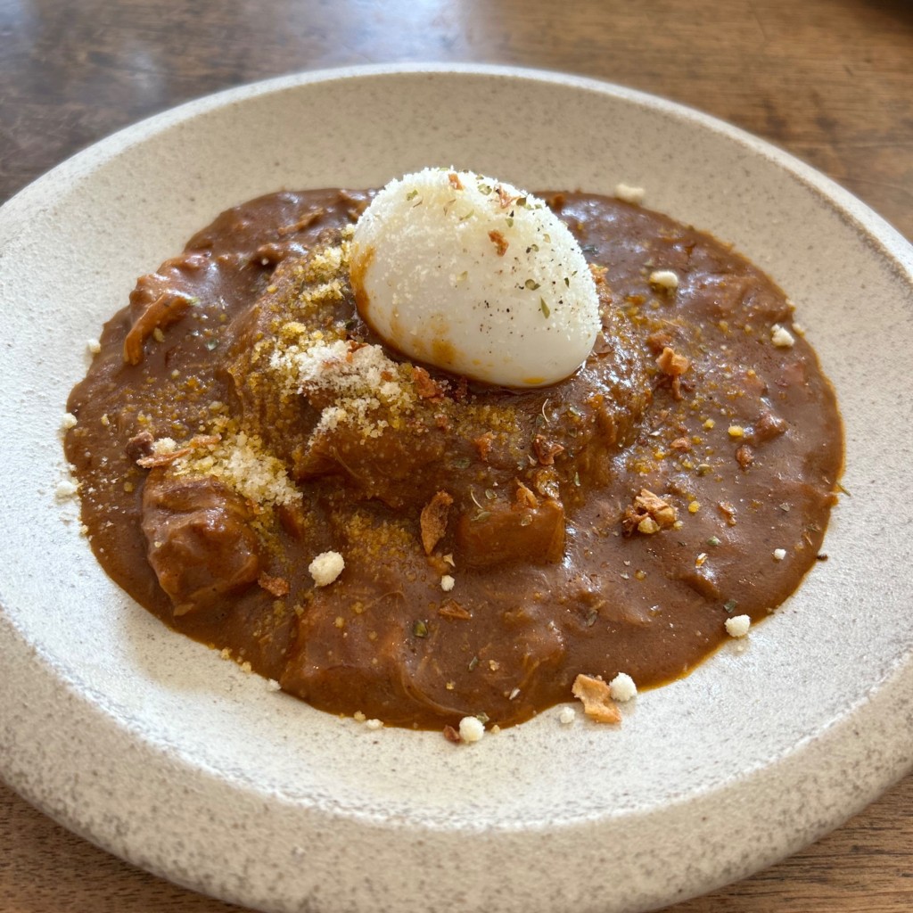 ユーザーが投稿した欧風チキンカレーの写真 - 実際訪問したユーザーが直接撮影して投稿した南堀江カフェタブレスコーヒーベーカリー&ダイナー南堀江店の写真