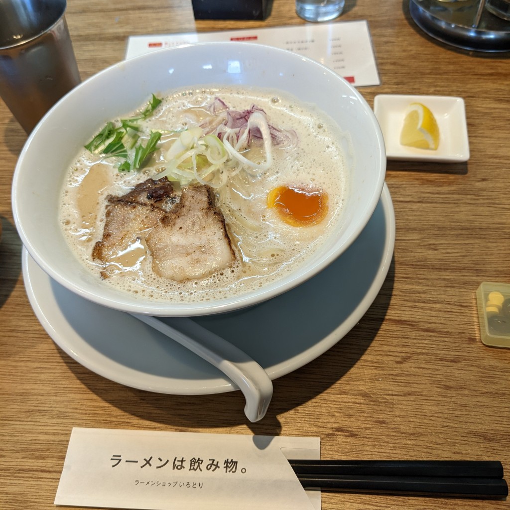 okazzさんが投稿した三住町ラーメン専門店のお店鶏白湯専門店 ラーメン いろどり/トリバイタンセンモンテン ラーメン イロドリの写真