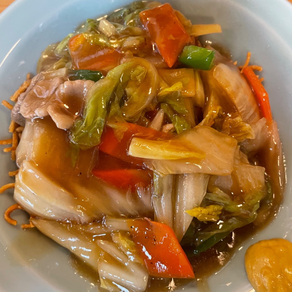 ユーザーが投稿した五目焼きソバの写真 - 実際訪問したユーザーが直接撮影して投稿した西町中華料理中華の永楽の写真