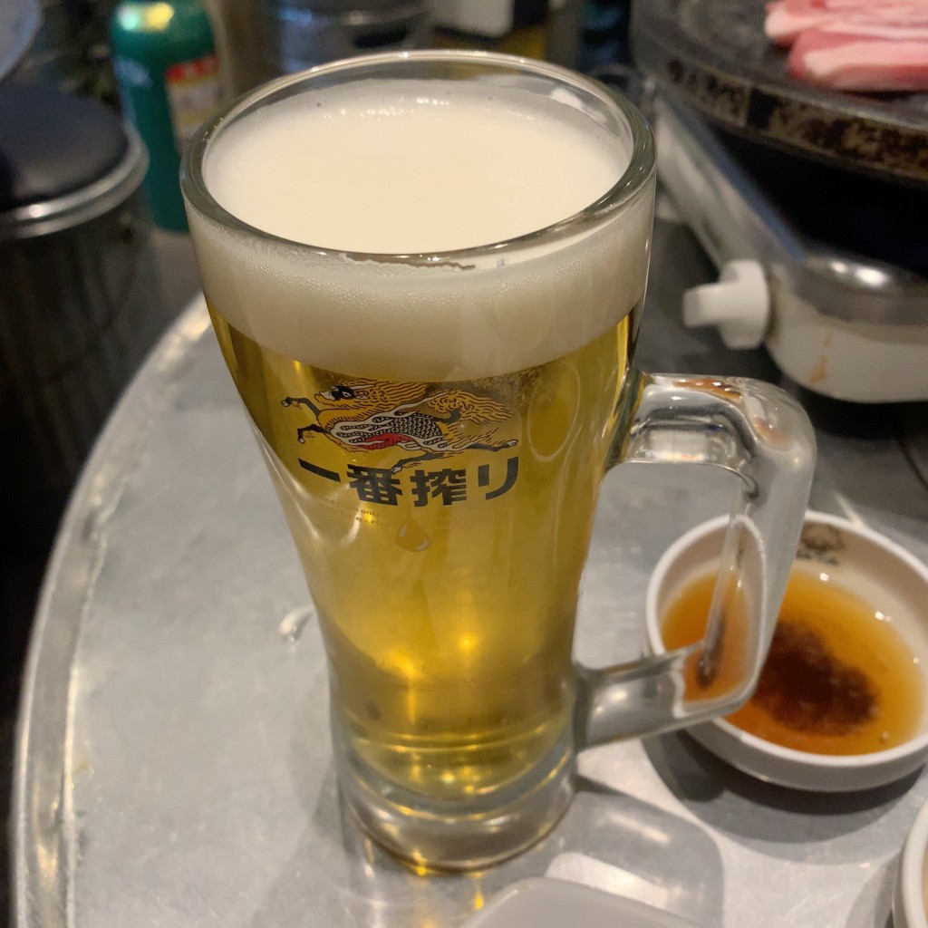 ユーザーが投稿した生ビールの写真 - 実際訪問したユーザーが直接撮影して投稿した道玄坂韓国料理とんちゃん 渋谷店の写真