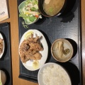 鶏もも唐揚げ定食 - 実際訪問したユーザーが直接撮影して投稿した飯塚町居酒屋徳樹庵 太田店の写真のメニュー情報
