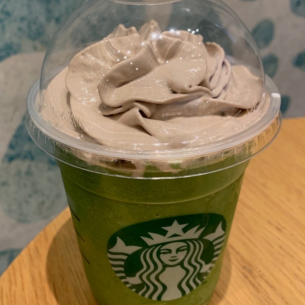 ユーザーが投稿した抹茶クリームフラペチーノの写真 - 実際訪問したユーザーが直接撮影して投稿した林町カフェスターバックスコーヒー アクアウォーク大垣店の写真