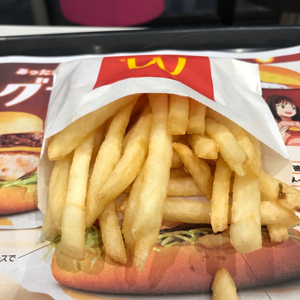 ユーザーが投稿したマックフライポテトの写真 - 実際訪問したユーザーが直接撮影して投稿した千住橋戸町ファーストフードマクドナルド ポンテポルタ千住店の写真