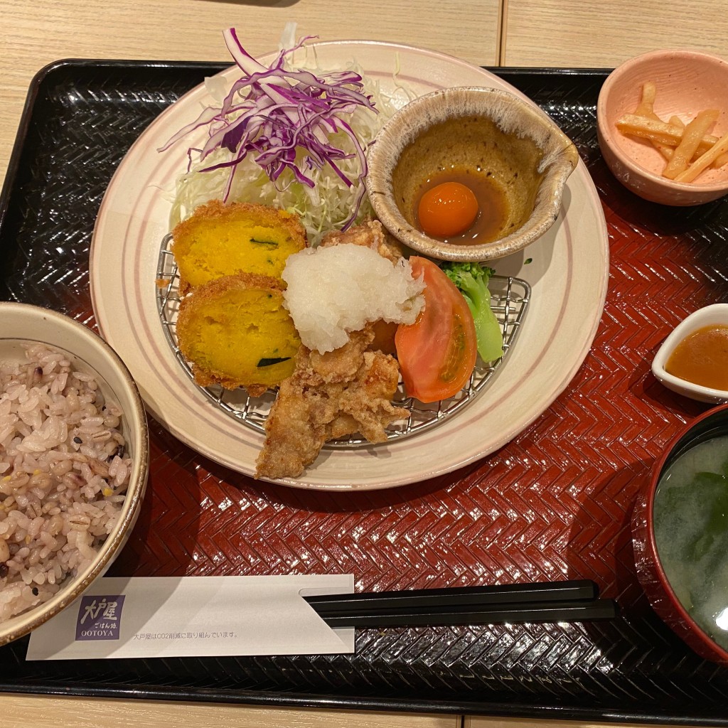 ユーザーが投稿した[定食]大戸屋ランチの写真 - 実際訪問したユーザーが直接撮影して投稿したあずま町定食屋大戸屋 ピオニウォーク東松山店の写真