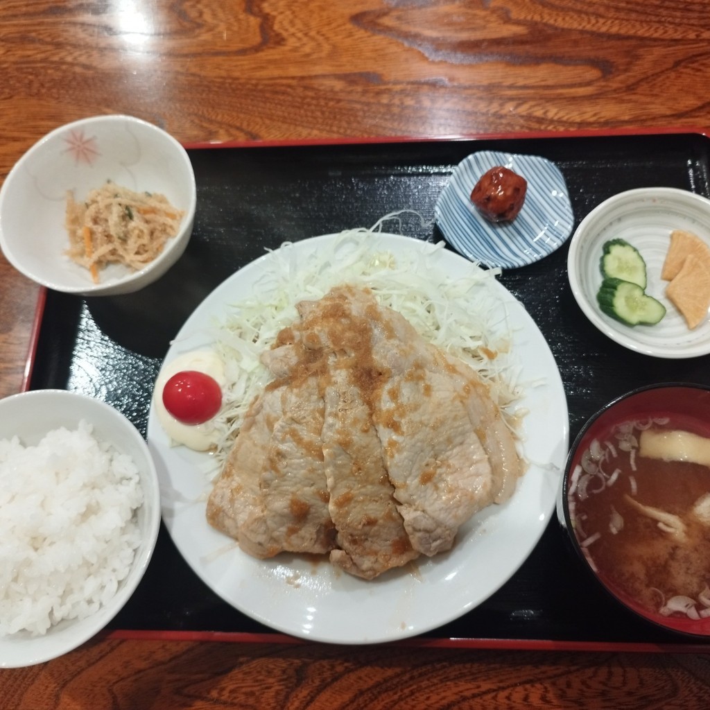 ユーザーが投稿した生姜焼き定食の写真 - 実際訪問したユーザーが直接撮影して投稿した幸町定食屋定食屋 おおたの写真