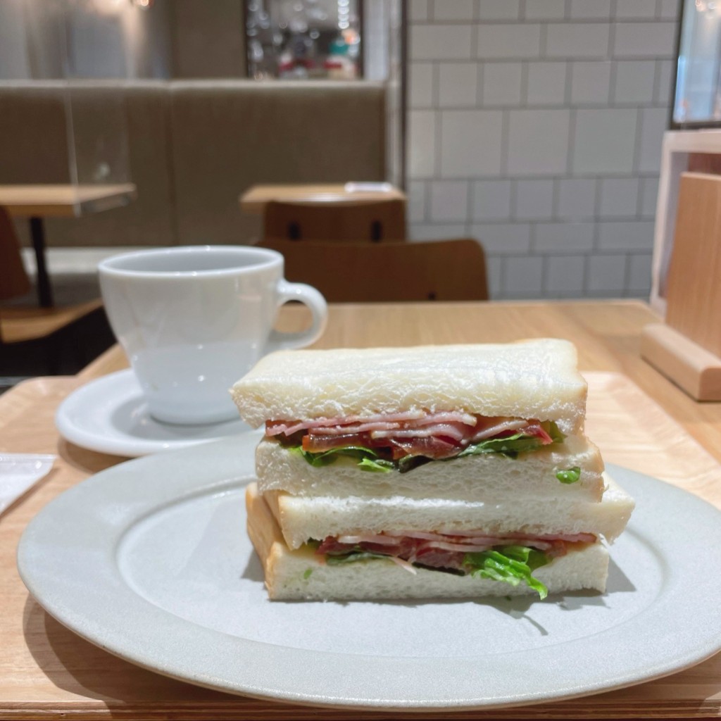 ユーザーが投稿した本日のサンドイッチ コーヒー付の写真 - 実際訪問したユーザーが直接撮影して投稿したカフェCAFE DULCETの写真