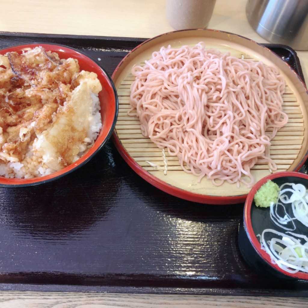 ユーザーが投稿した桜海老ミニ丼と桜そばのセットの写真 - 実際訪問したユーザーが直接撮影して投稿した富岡天丼天丼てんや 門前仲町店の写真