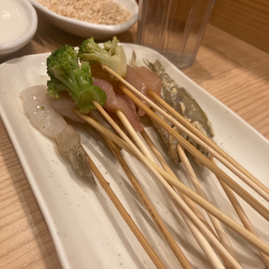 ユーザーが投稿したLunch平日大人の写真 - 実際訪問したユーザーが直接撮影して投稿した鶴見串揚げ / 串かつ串家物語 イオンモール鶴見緑地店の写真