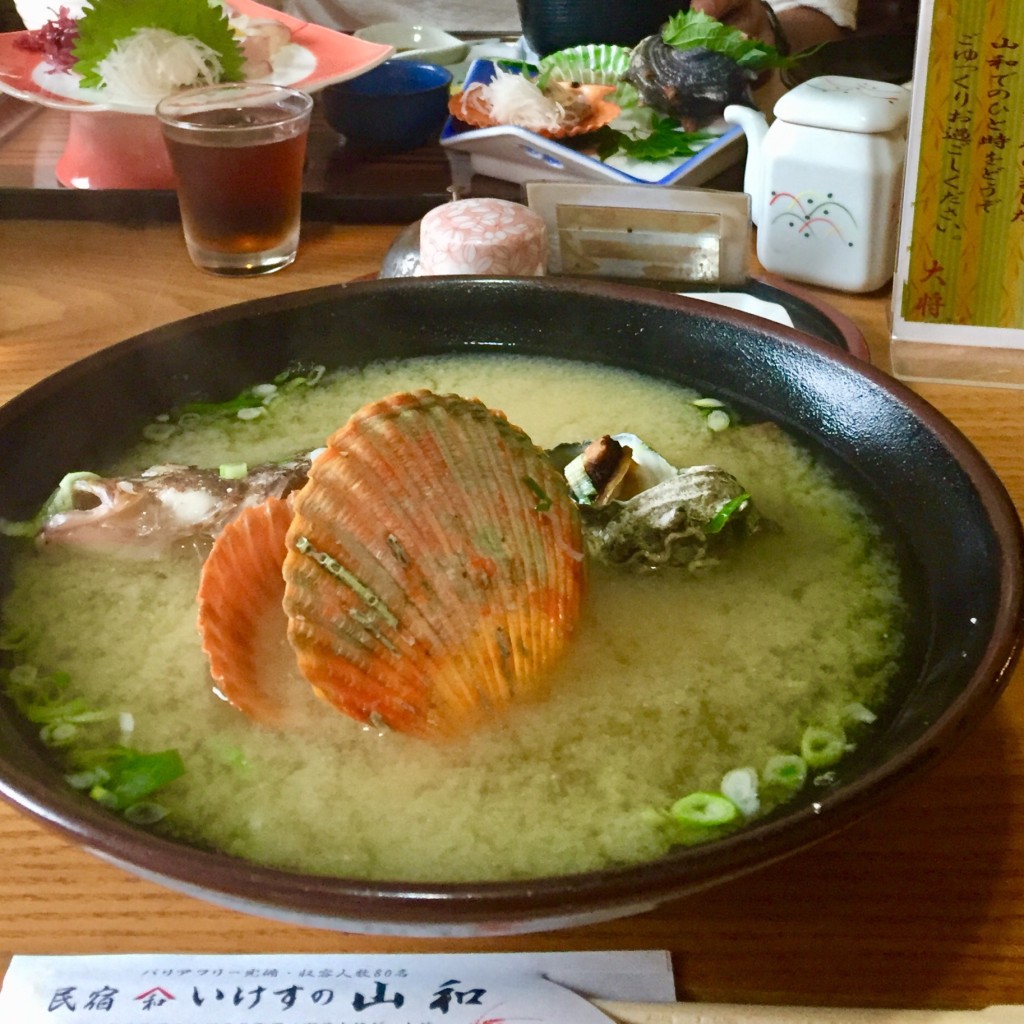 ユーザーが投稿した海鮮みそ汁の写真 - 実際訪問したユーザーが直接撮影して投稿した山門野魚介 / 海鮮料理いけすの山和の写真