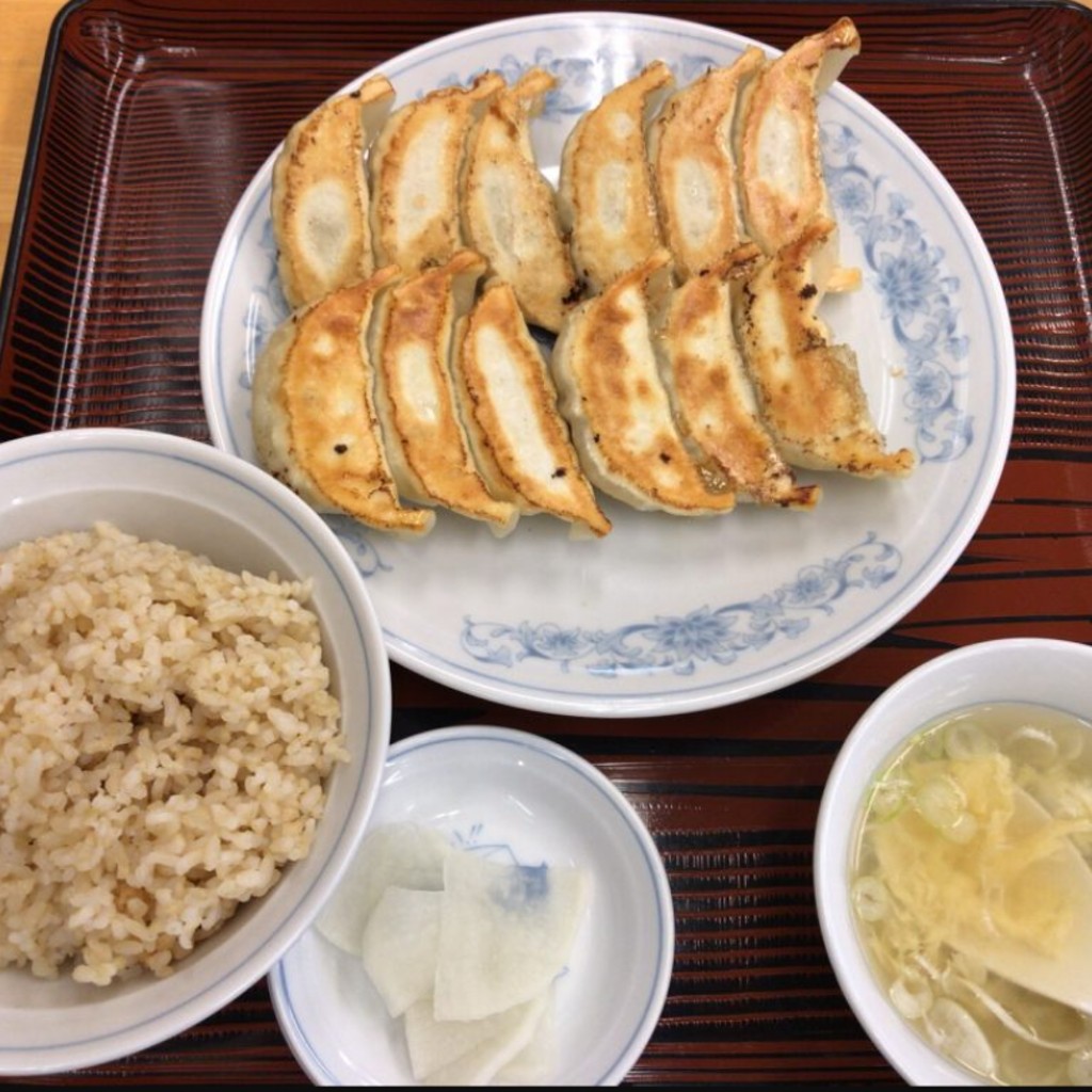 ユーザーが投稿したダブル餃子定食の写真 - 実際訪問したユーザーが直接撮影して投稿した花小金井餃子ぎょうざの満洲 花小金井北口店の写真