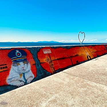 実際訪問したユーザーが直接撮影して投稿した北灘町宿毛谷壁猫絵画 きたなだ海の駅の写真