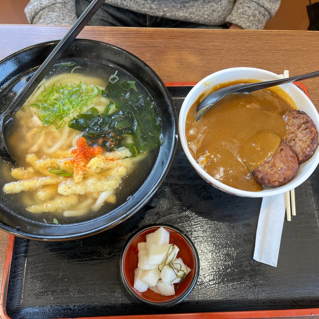 ユーザーが投稿した平日ランチ カレー丼セットの写真 - 実際訪問したユーザーが直接撮影して投稿した角子南うどん鳴門うどん 大在店の写真