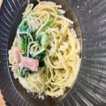 ほうれん草とベーコンのクリームパスタ - 実際訪問したユーザーが直接撮影して投稿した明木カフェカフェレストラン 彦六又十郎の写真のメニュー情報