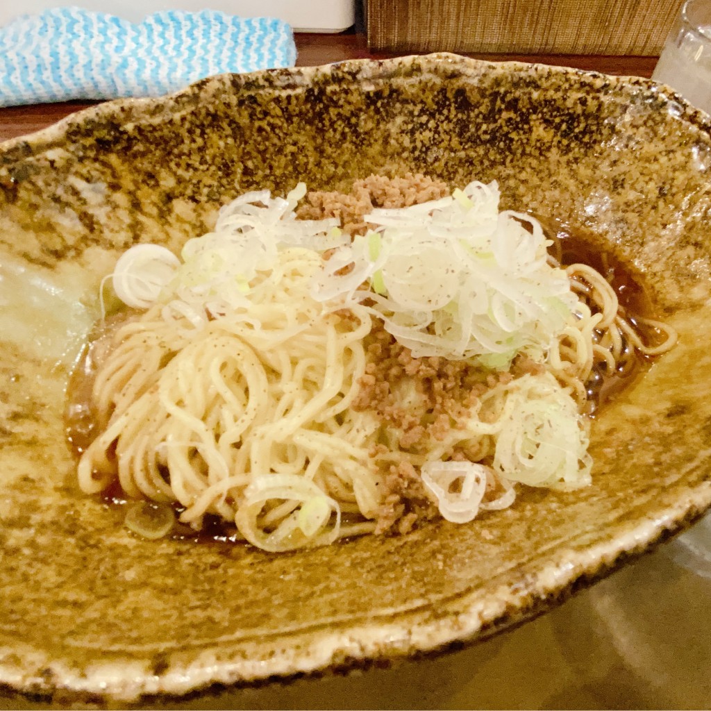 ユーザーが投稿した1辛 汁なし担々麺の写真 - 実際訪問したユーザーが直接撮影して投稿した石内東担々麺中華そば くにまつ THE OUTLETS HIROSHIMA店の写真
