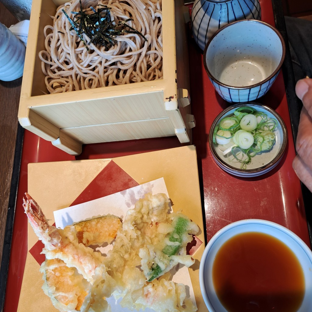 ユーザーが投稿した大海老天ざるそば竹の写真 - 実際訪問したユーザーが直接撮影して投稿した公園通和食 / 日本料理和食麺処サガミ 一宮公園通店の写真