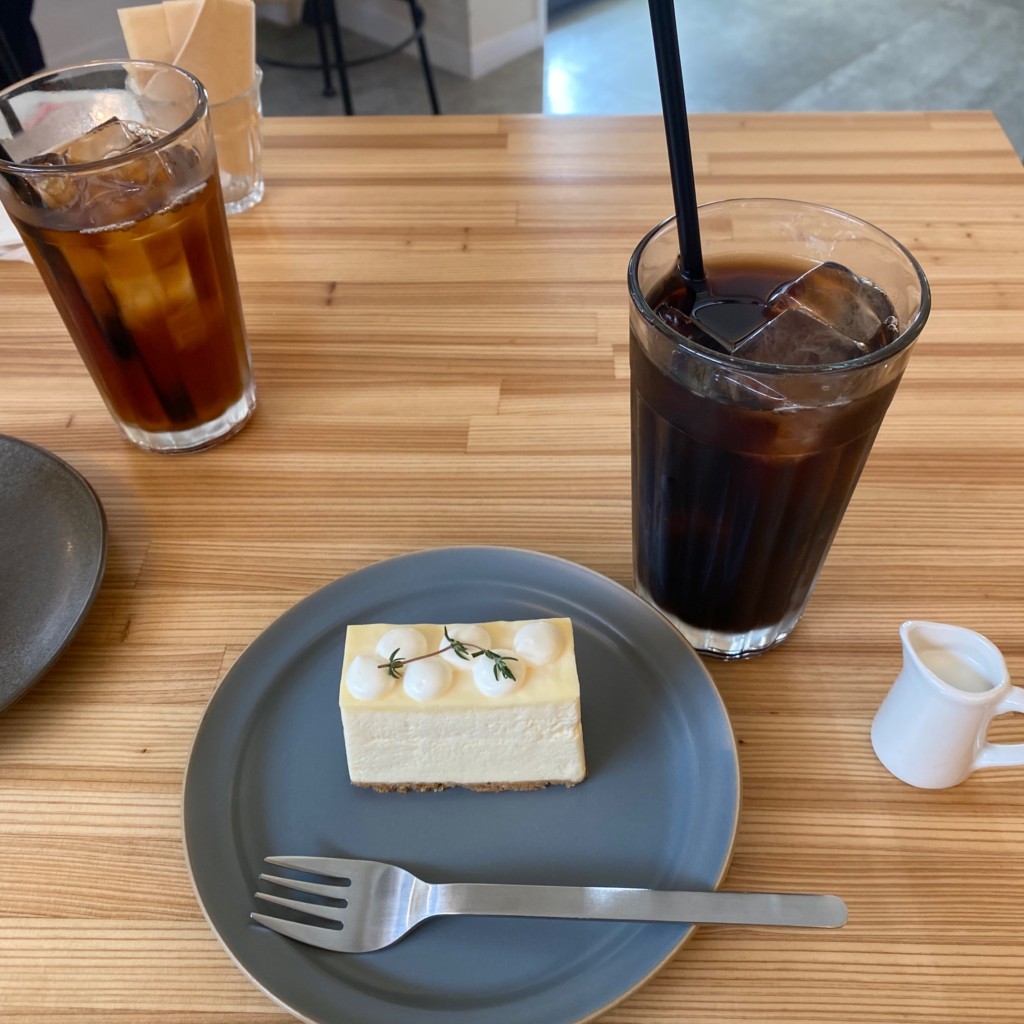 ユーザーが投稿したレアチーズケーキの写真 - 実際訪問したユーザーが直接撮影して投稿した矢来町カフェgallery syrupの写真
