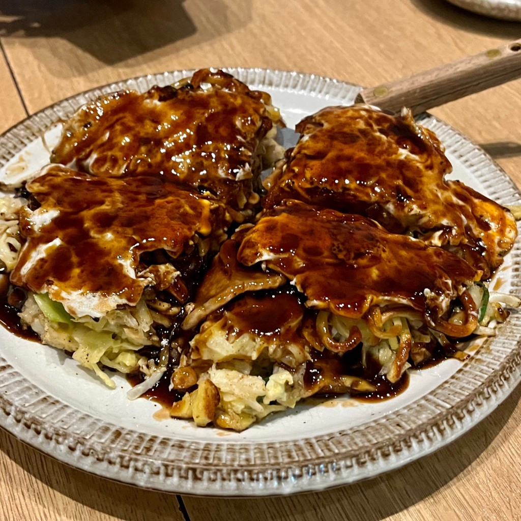 ユーザーが投稿したモダン焼きの写真 - 実際訪問したユーザーが直接撮影して投稿した渋谷お好み焼きお好みたまちゃん 渋谷スクランブルスクエア店の写真