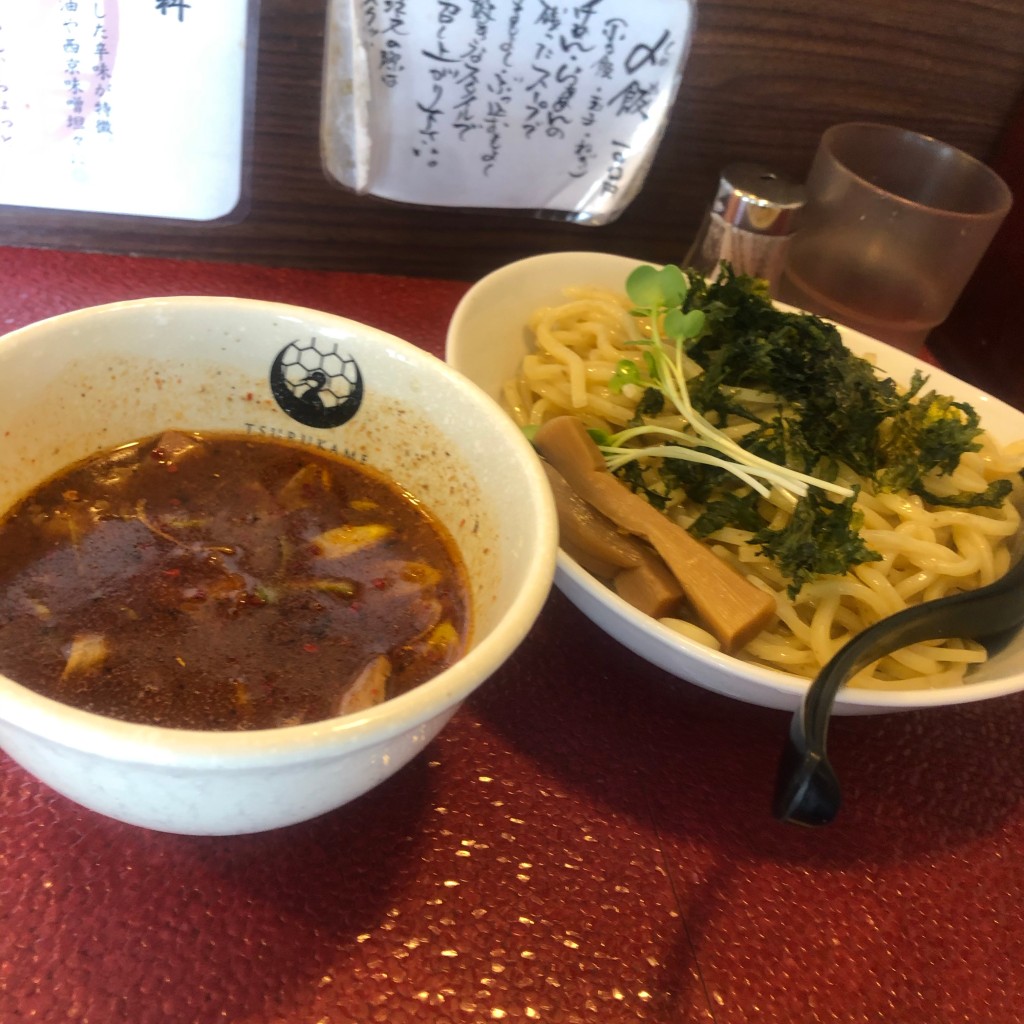 ユーザーが投稿した旨辛つけ麺の写真 - 実際訪問したユーザーが直接撮影して投稿した一乗寺赤ノ宮町ラーメン / つけ麺つるかめ 一乗寺店の写真