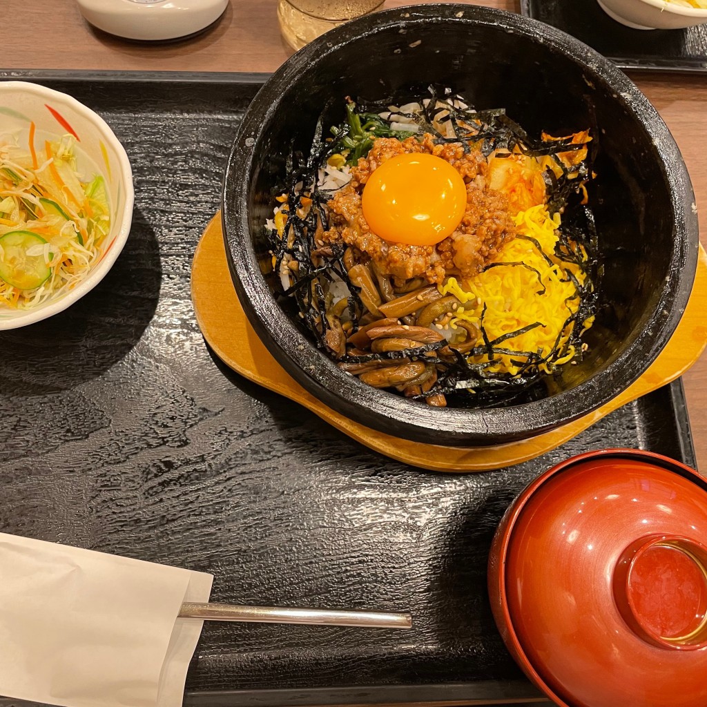 ユーザーが投稿した石焼きビビンバの写真 - 実際訪問したユーザーが直接撮影して投稿した太田和食 / 日本料理くいどころ里味 五泉店の写真