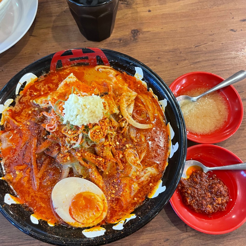 ユーザーが投稿した野菜辛味噌ラーメンの写真 - 実際訪問したユーザーが直接撮影して投稿した小田川ラーメン専門店丸高屋 白河店の写真