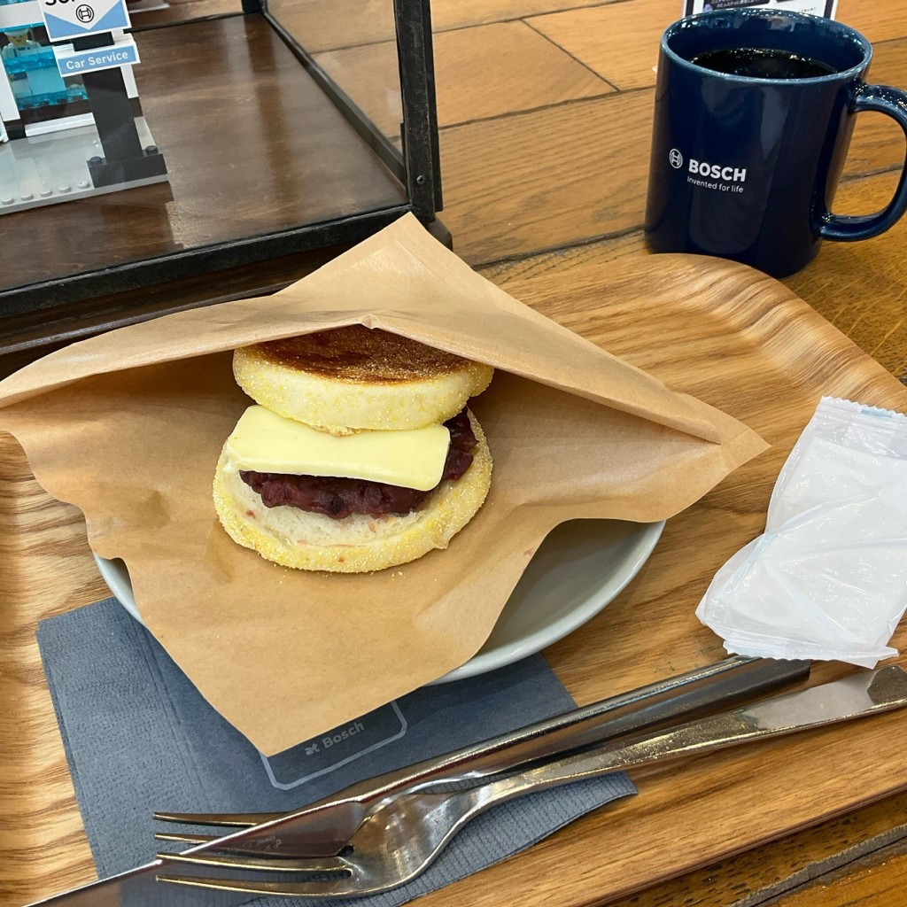 ユーザーが投稿したあんバタートーストの写真 - 実際訪問したユーザーが直接撮影して投稿した渋谷カフェcafe 1886 at Boschの写真