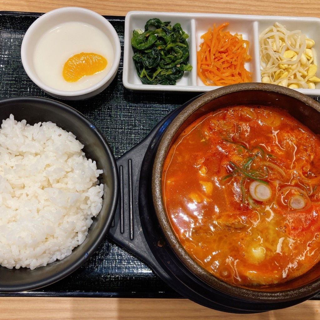 ユーザーが投稿したL)ホタテバタースンドゥブの写真 - 実際訪問したユーザーが直接撮影して投稿した赤池町韓国料理東京純豆腐 プライムツリー赤池店の写真