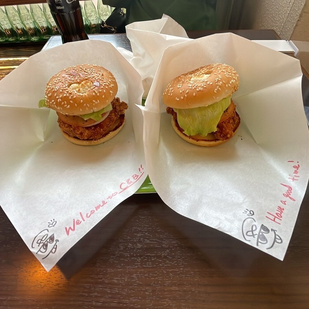 ユーザーが投稿したChicken Burgerの写真 - 実際訪問したユーザーが直接撮影して投稿した下京町ハンバーガーSasebo C&B Burgers 下京町店の写真