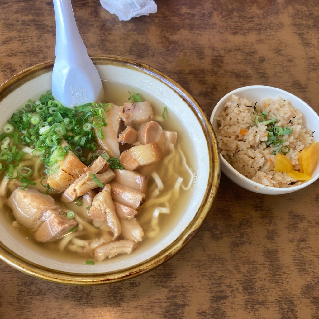 ユーザーが投稿したなかむらそば ジューシーセットの写真 - 実際訪問したユーザーが直接撮影して投稿した瀬良垣沖縄料理なかむらそばの写真