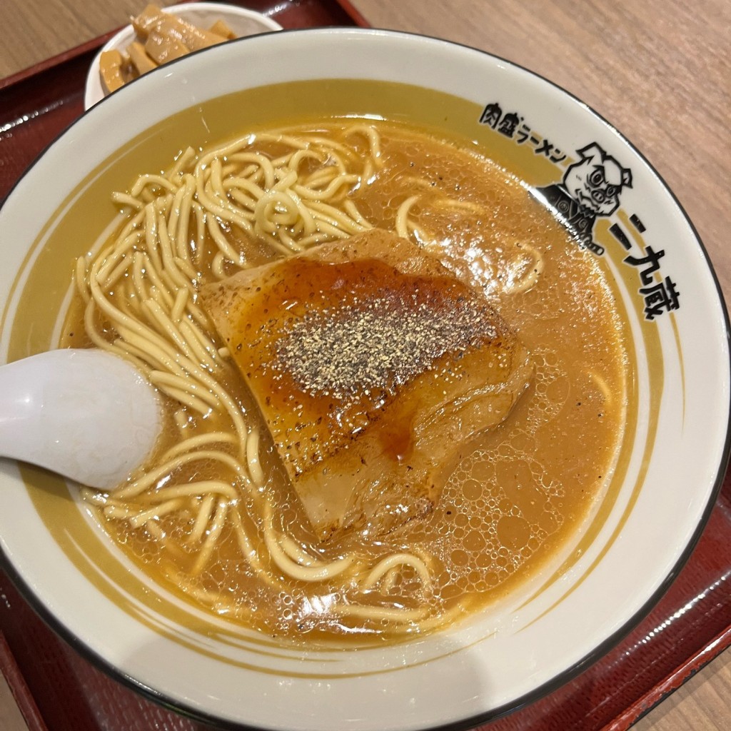 ユーザーが投稿した角煮ラーメンの写真 - 実際訪問したユーザーが直接撮影して投稿した五明ラーメン専門店肉盛ラーメン 二九蔵の写真