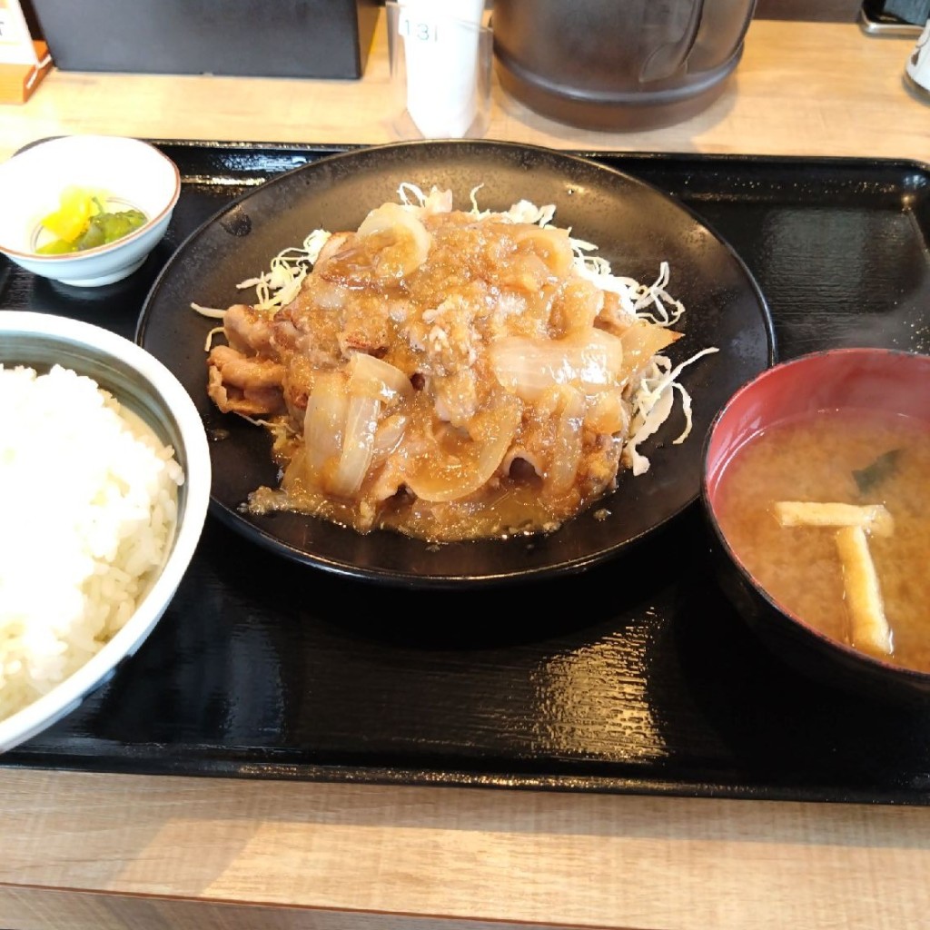 ユーザーが投稿した(野)生姜焼定食の写真 - 実際訪問したユーザーが直接撮影して投稿した関口定食屋野郎めし 厚木店の写真