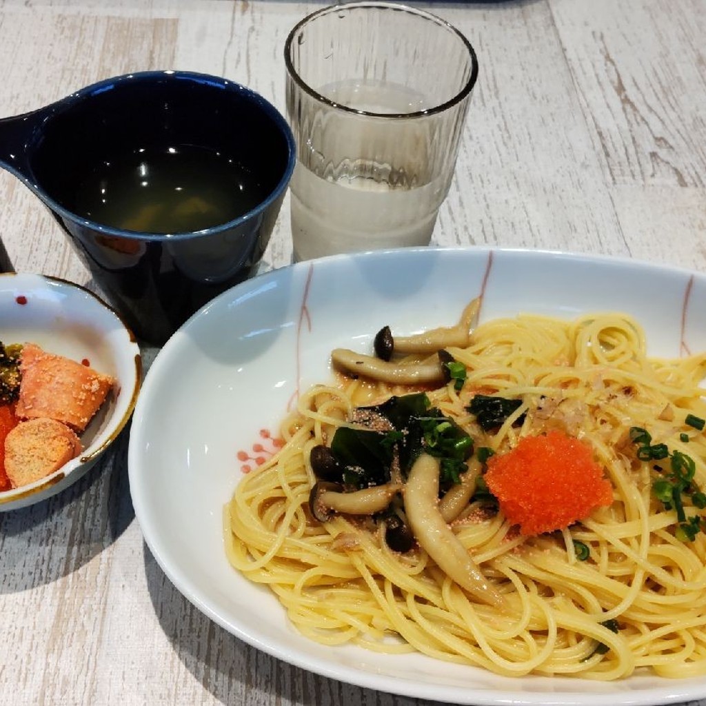 いねむりアヒルさんが投稿した原古賀パスタのお店めんたいランド たらこパスタ館/メンタイランドタラコパスタカンの写真