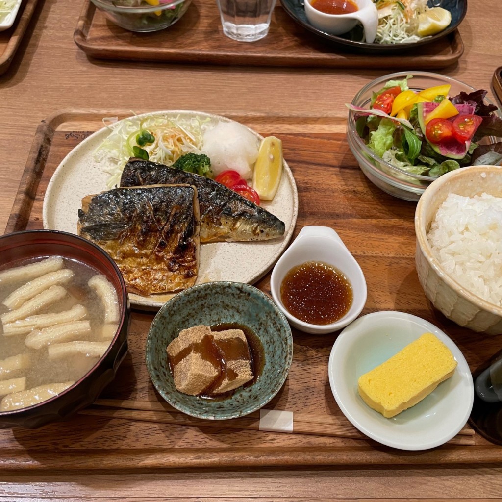 ユーザーが投稿した炙り焼き塩さば定食の写真 - 実際訪問したユーザーが直接撮影して投稿したおおたかの森南定食屋ごはんとわたし 流山おおたかの森S・C FLAPS店の写真