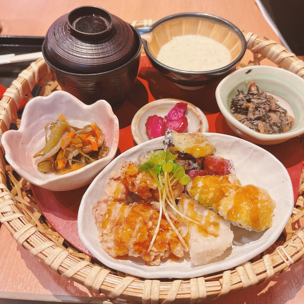 ユーザーが投稿した鶏と野菜あんと京とろの写真 - 実際訪問したユーザーが直接撮影して投稿した東塩小路町和食 / 日本料理とろ麦 京都ヨドバシ店の写真