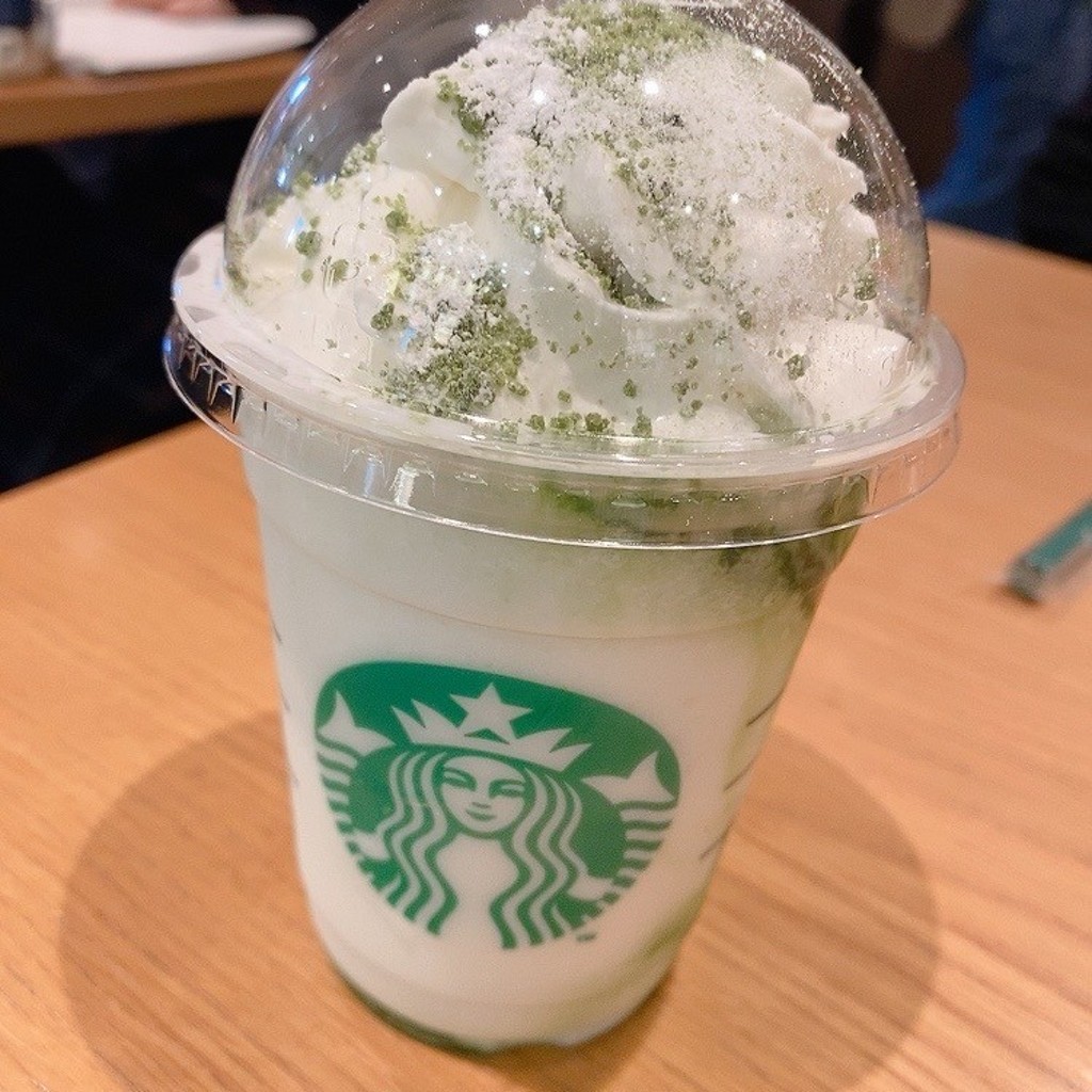 ユーザーが投稿した抹茶ホワイトチョコレートフラペチーノの写真 - 実際訪問したユーザーが直接撮影して投稿した小杉町カフェスターバックスコーヒー 武蔵小杉東急スクエア店の写真