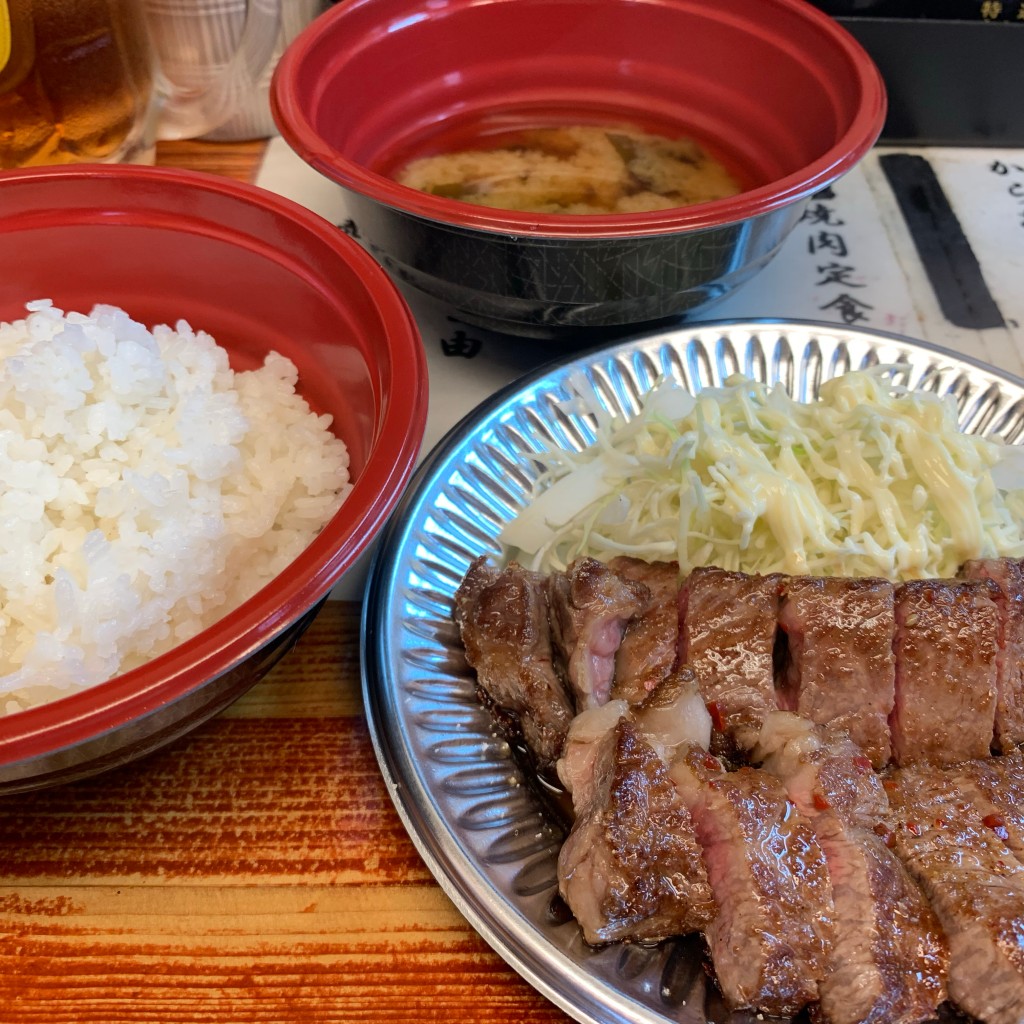 ユーザーが投稿した焼肉定食の写真 - 実際訪問したユーザーが直接撮影して投稿した曾根崎新地鉄板焼き堂島精肉店の写真