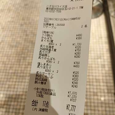 九州寿司 寿司虎 二子玉川ライズ店のundefinedに実際訪問訪問したユーザーunknownさんが新しく投稿した新着口コミの写真
