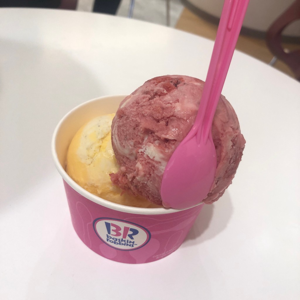 ユーザーが投稿したレギュラーダブルカップの写真 - 実際訪問したユーザーが直接撮影して投稿した師岡町アイスクリームサーティワンアイスクリーム トレッサ横浜店の写真