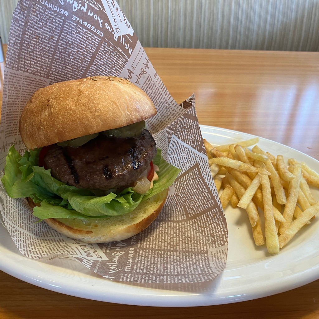 ユーザーが投稿したハンバーガーの写真 - 実際訪問したユーザーが直接撮影して投稿した築地ハンバーグ炭焼きレストランさわやか 藤枝築地店の写真