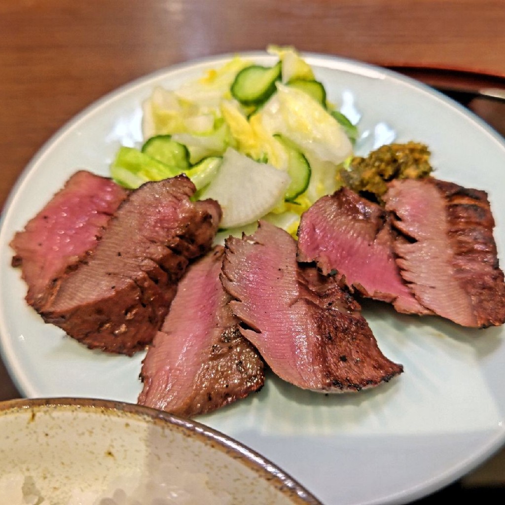 ユーザーが投稿した牛タン焼き定食の写真 - 実際訪問したユーザーが直接撮影して投稿した北山ステーキたんとと和くら ニトリモール枚方店の写真