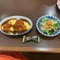 オムカレーごはん少なめサラダつき - 実際訪問したユーザーが直接撮影して投稿した鴨部高町カレー十一屋 鴨部店の写真のメニュー情報