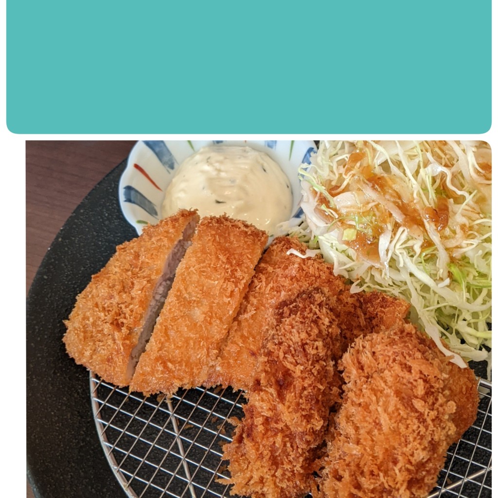 ユーザーが投稿した牡蠣&ロースかつ 定食の写真 - 実際訪問したユーザーが直接撮影して投稿した光町とんかつ八尾 花 リノアス八尾店の写真