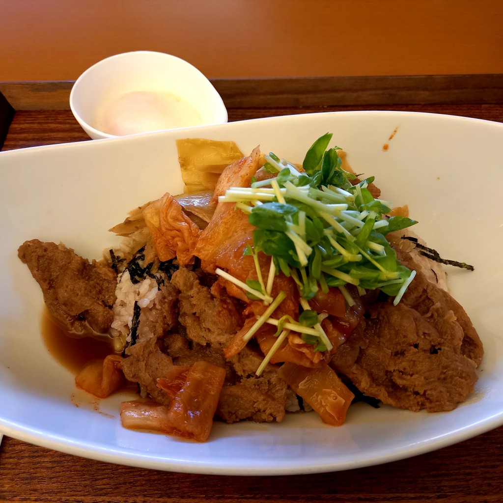 ユーザーが投稿した大豆ミートすき焼き丼の写真 - 実際訪問したユーザーが直接撮影して投稿した百人町自然食 / 薬膳菜食健美 東京店の写真