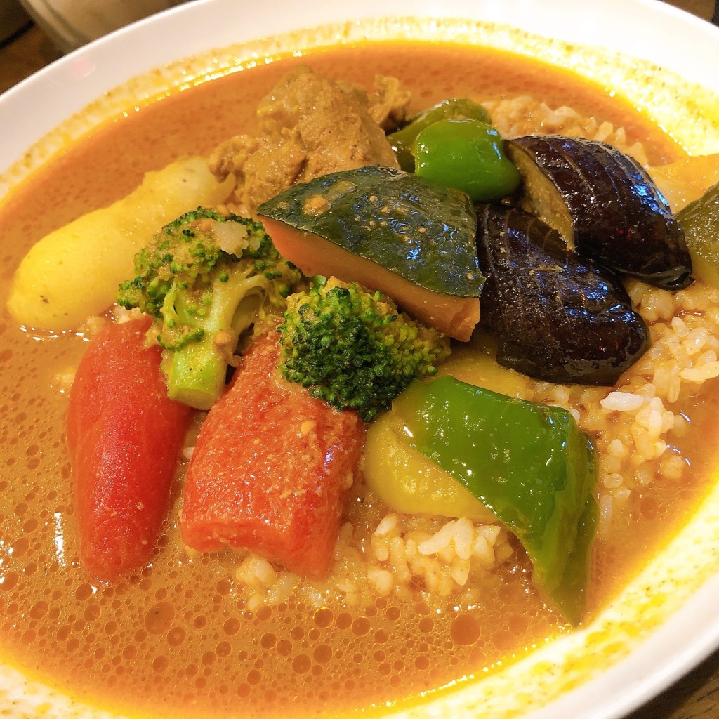 ユーザーが投稿した野菜カレーの写真 - 実際訪問したユーザーが直接撮影して投稿した神田猿楽町インドカレーインドカレーカーマの写真
