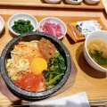 石焼きビビンバプレート - 実際訪問したユーザーが直接撮影して投稿した千里万博公園韓国料理VEGEGO オヌレシクタン&CAFE ららぽーとExPOCITY店の写真のメニュー情報
